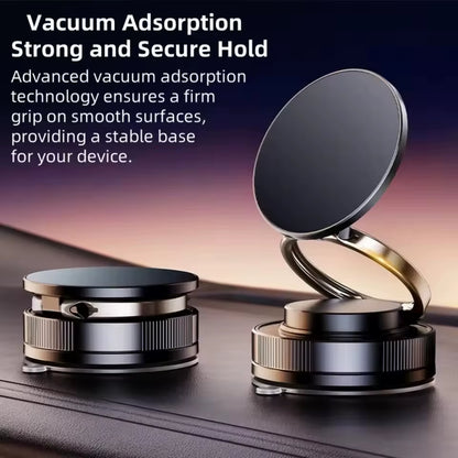 Car Phone Magnetic Stand with Mechanical Vacuum Suction Cup, 360 Degree Rotation ° Magnetic Adsorption Bracket Navigation  Holder